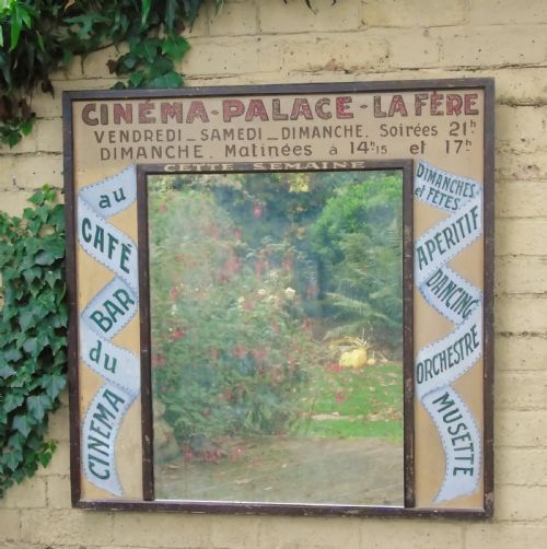 Classic French Hand Painted Cinema Sign Mirror