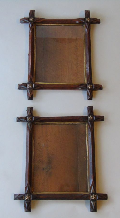 Pair of Antique Cruciform Frames Gothic Design