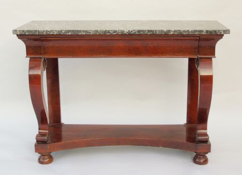 Handsome Mahogany & Marble Console / Hall Table