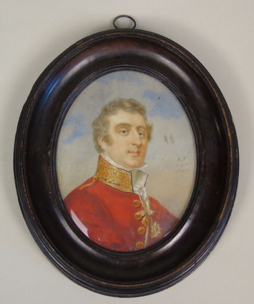 Miniature Bust Portrait of Wellington After Jean Baptiste Isabey