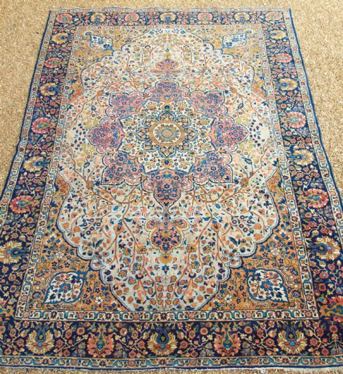Antique Kirman Carpet Good Room Size 325 X 258