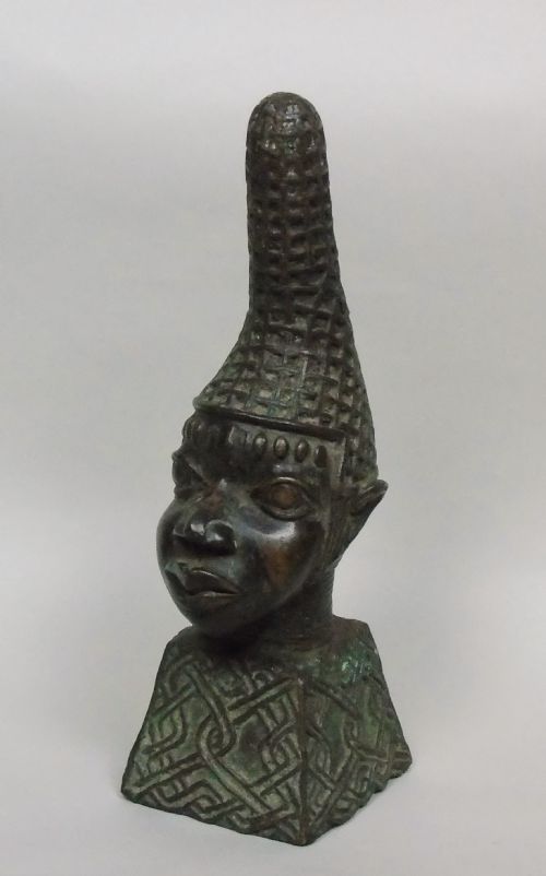 African Bronze Benin Cast Bust Circa 1900