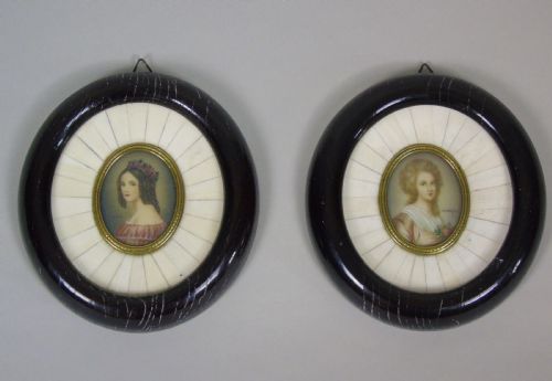 Pair of Antique Portrait Miniatures