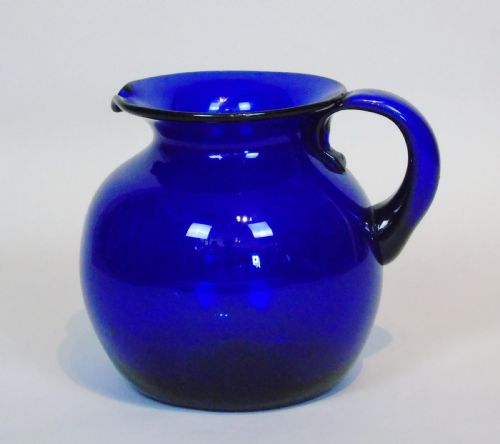 Large Bristol Blue Glass Water Jug