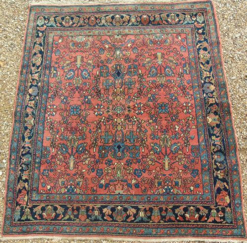 Antique Saroukh Carpet Square