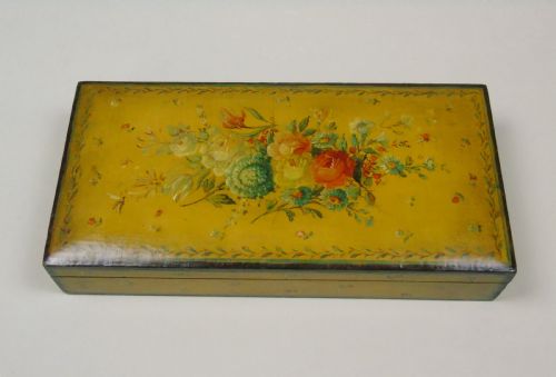 Antique Hand Painted Jewellery Box 19th Century