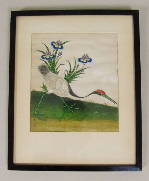 Antique Chinese Bird Painting on Pith