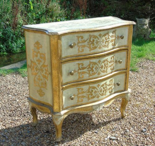 Neat Vintage Gilded Italian Chest of Drawers
