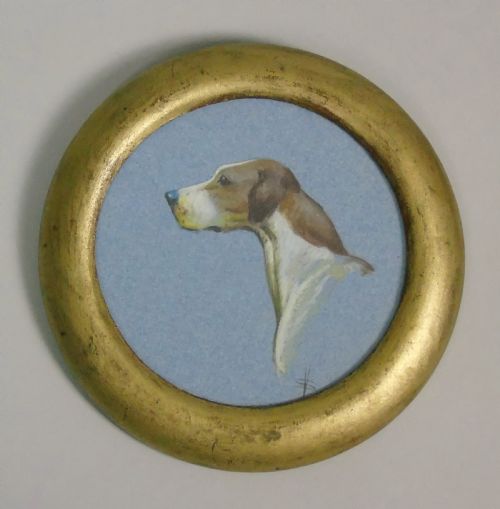 19th Century Fox Hound Watercolour Painting