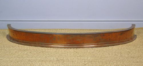 Good Quality 19th Century Solid Curved Copper Fender