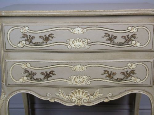 fig 1. Pretty Hand Painted French Chest of Drawers