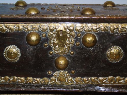 fig 1. Characterful Early Indian Chest 18th Century