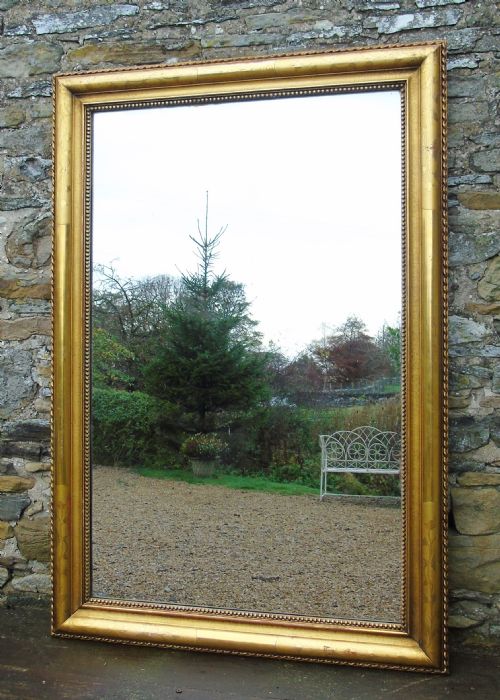 Large Antique French Gilt Mirror