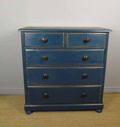 fig 1. Charming Victorian Painted Chest of Drawers 19th Century