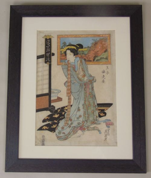 19th Century Japanese Woodblock Print Eisen