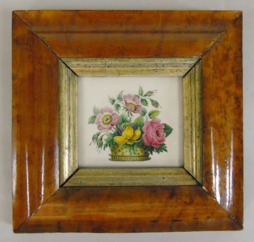 Antique Watercolour Painting Flowers 19th Century