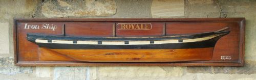 Antique Half Hull Iron Ship Royale