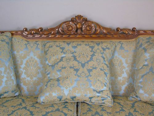 fig 1. Superb French Walnut Sofa Early 20th Century