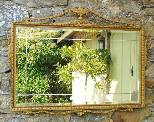 fig 1. Good Antique Adam’s Style Gilt Mirror Bevelled