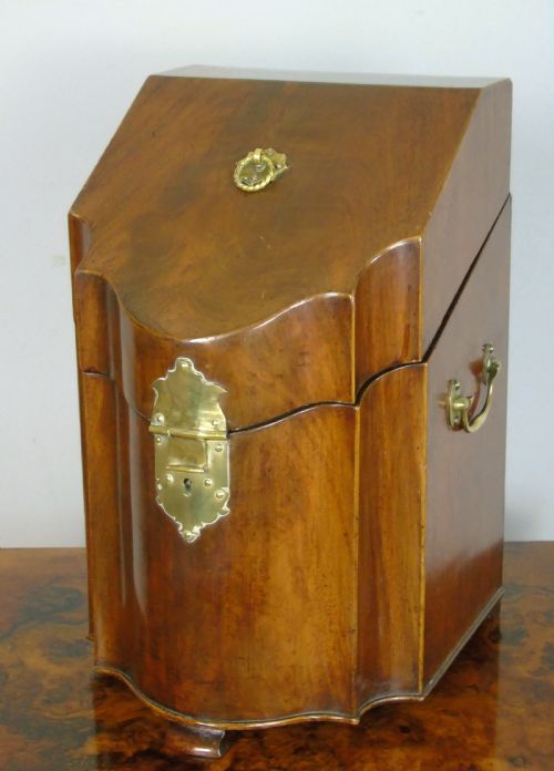 A Good Georgian Mahogany Knife Box