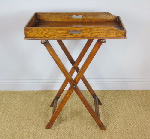 19th Century Oak Butlers Tray on Stand