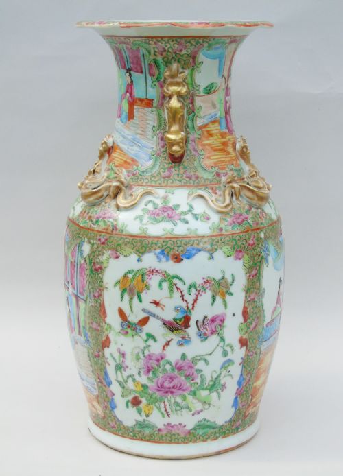 fig 1. Good Large 19th Century Chinese Famille Rose Vase
