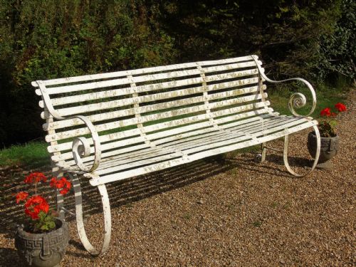 Good Victorian Wrought Iron Garden Bench