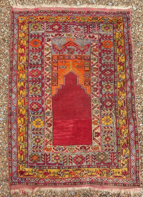 Antique Anatolian Prayer Rug