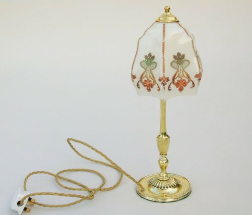 Art Nouveau Brass Table Lamp