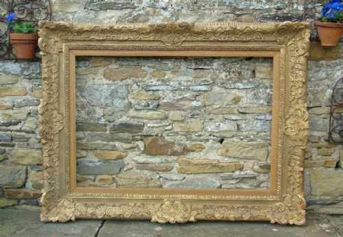 Good Very Large Antique Gilt Swept Frame