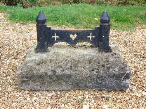 Large Gothic Antique Cast Iron Boot Scraper