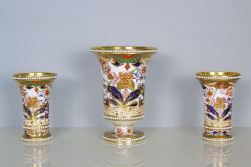 Early 19th Century Spode Garniture in Imari Colours