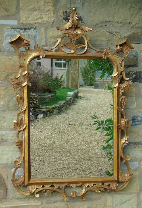 Early 20th Century Gilt Chippendale Style Mirror