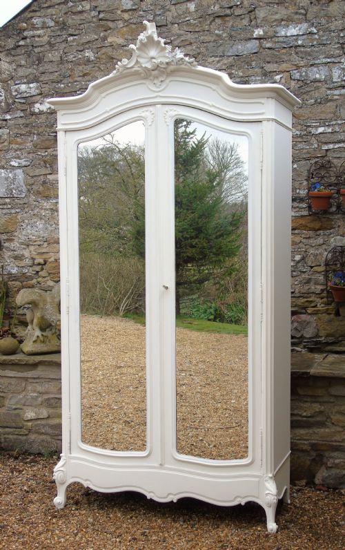 fig 1. Antique Painted French Armoire Wardrobe