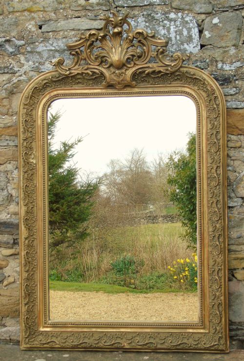 Good Antique French Gilt Arch Mirror