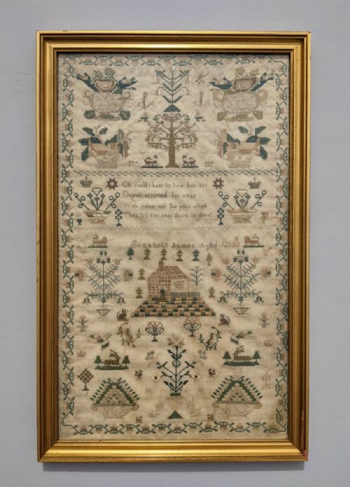 fig 1. Good 19th Century Sampler Embroidery Elizabeth James Aged 12 1836