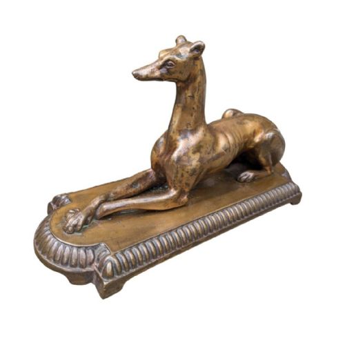 19th Century French School Bronze Greyhound