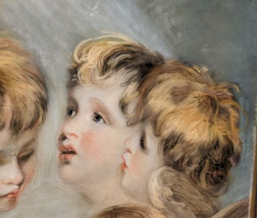 fig 3. Stunning Original Pastel Portrait Angel Heads after Joshua Reynolds