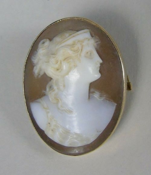 Victorian 15 Carat Gold Cameo Brooch