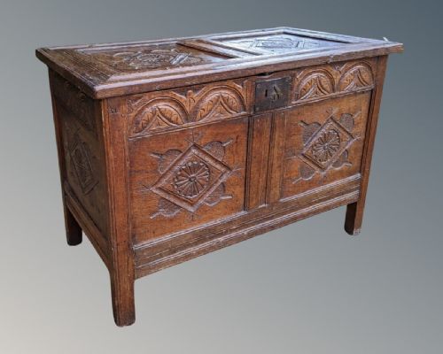 17th Century Oak Coffer Charles II