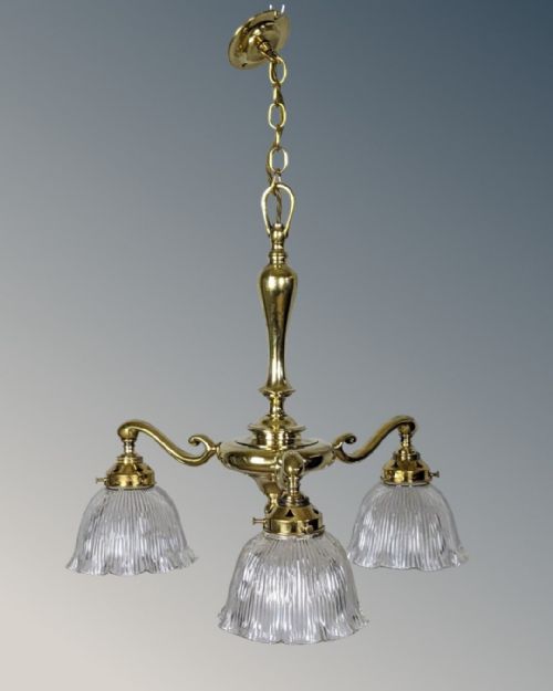 Good Antique Brass Chandelier