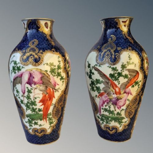 19th Century French Worcester Style Samson Vases
