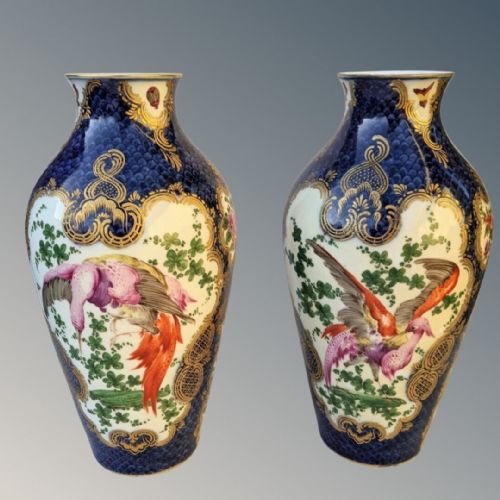 fig 1. 19th Century French Worcester Style Samson Vases