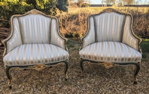 Pretty Pair of Petite French Armchairs