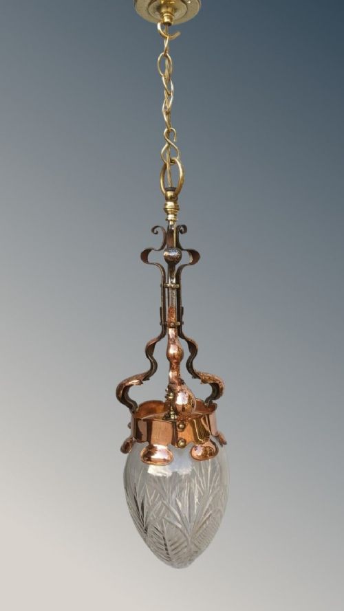 Antique Arts and Crafts Hanging Ceiling Light