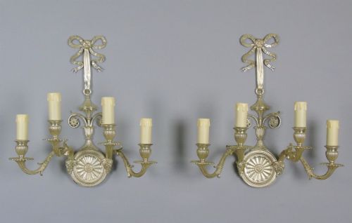 A Good Pair of George III Style Wall Lights Regency Revival 