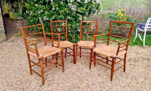 Beautiful Set of Sussex Chairs Arts and Crafts