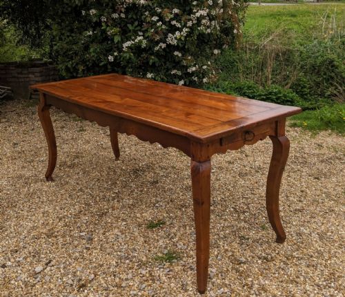 fig 1. Antique French Cherrywood Farmhouse Table