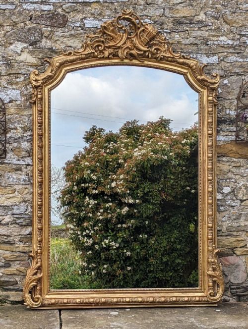 Good Antique Arched French Gilt Mirror