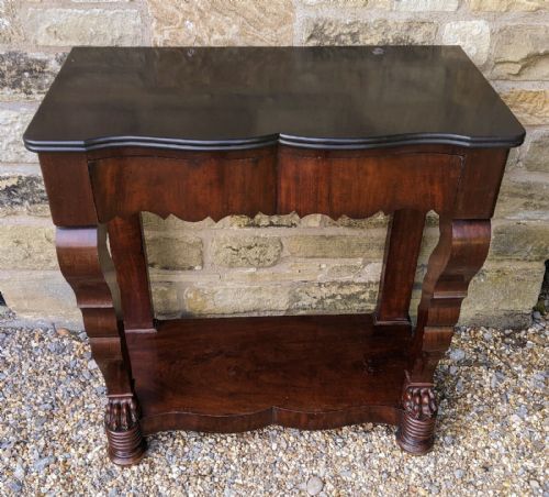 fig 1. Neat Mahogany & Marble Console Table
